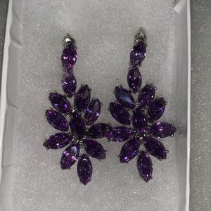 Authentic genuine amethyst stone earrings.